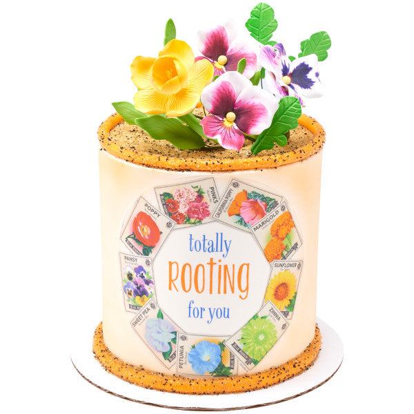 Marco de imagen de decoración para tarta bastante comestible