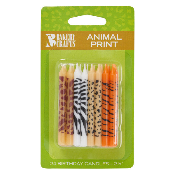 A Birthday Place - Cake Toppers - Bakery Crafts Animal Print Candles