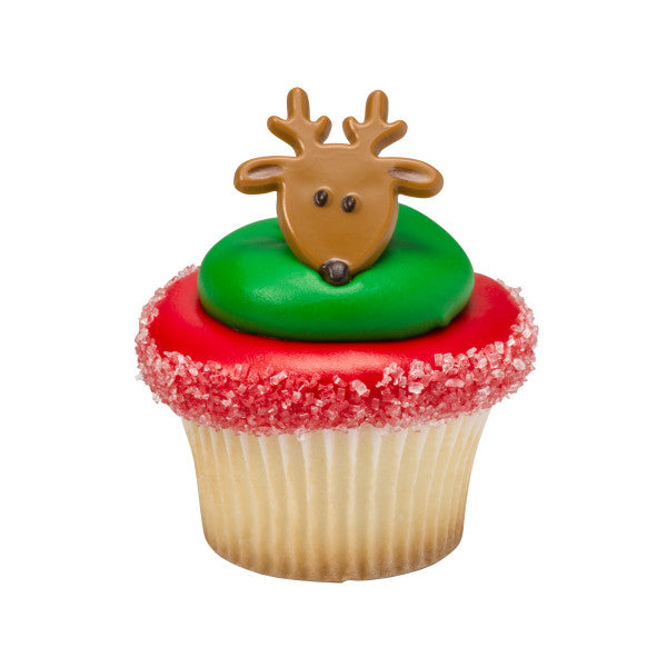 A Birthday Place - Cake Toppers - Reindeer Face Cupcake Rings
