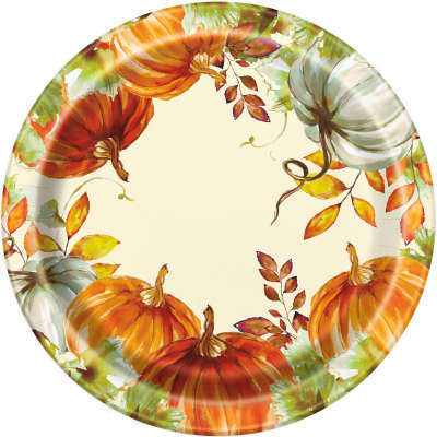 Watercolor Fall Pumpkins Tableware
