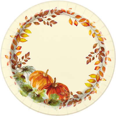Watercolor Fall Pumpkins Tableware