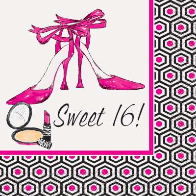 Girls Night Out Sweet 16 Beverage Napkins 16ct