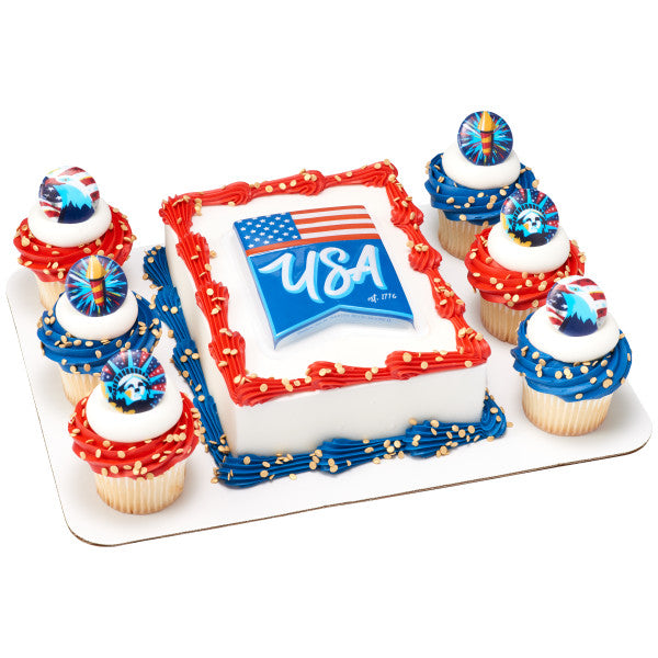 Celebrate Liberty Cupcake Rings