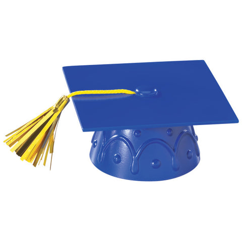 Blue Grad Cap with Tassels Layon