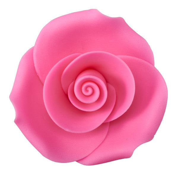 Pink 2" Rose SugarSoft® Premium Edible Decorations