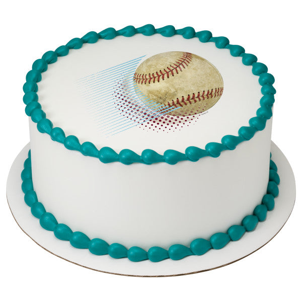 Baseball Edible Cake Topper Image