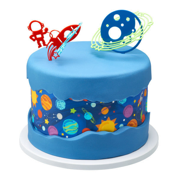 Outer Space Edible Cake Topper Image