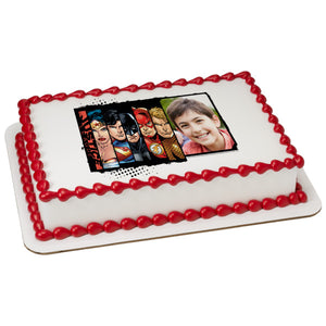 A Birthday Place - Cake Toppers - Justice League One of the Team Edible Cake Topper Frame