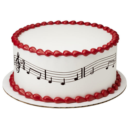 Music Notes Variety Edible Cake Topper Image Strips