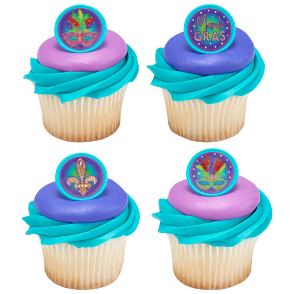 Mardi Gras Celebration Cupcake Rings