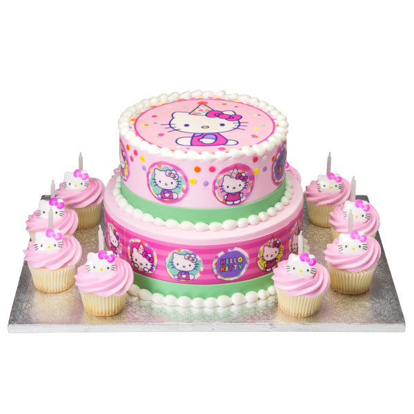 Hello Kitty® Party Hat Edible Cake Topper Image