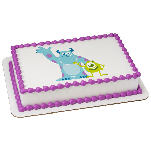 Monsters Inc-Mike and Sully Edible Cake Topper Image