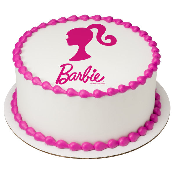 Barbie™ Silhouette Edible Cake Topper Image