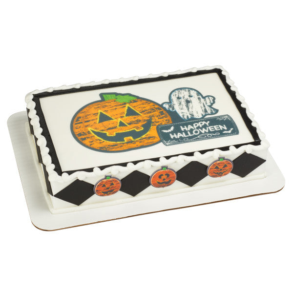 A Birthday Place - Cake Toppers - Chalk-O-Lantern Edible Cake Topper Image