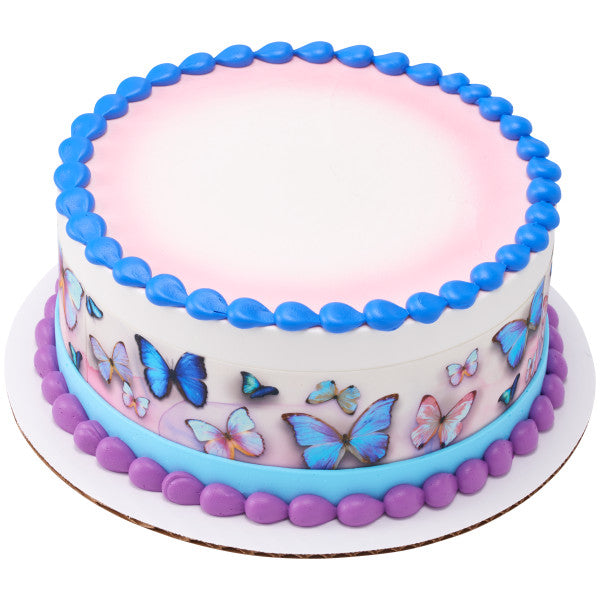 Abstract Butterflies Edible Cake Topper Image Strips