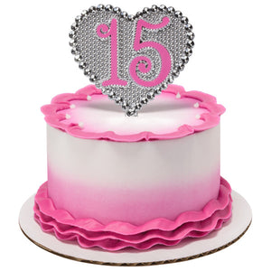 A Birthday Place - Cake Toppers - La Quinceañera Pink and Purple 15 DecoPics®