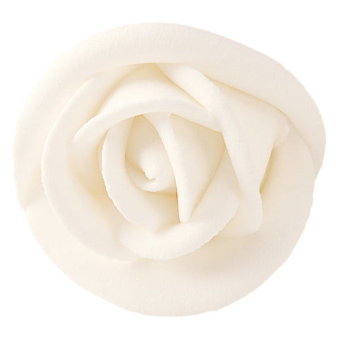 White Large Classic Sugar Rose Decorations
