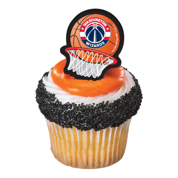 NBA Team Net Cupcake Rings - Washington Wizards (12 pieces)