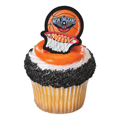 NBA Team Net Cupcake Rings - New Orleans Pelicans (12 pieces)