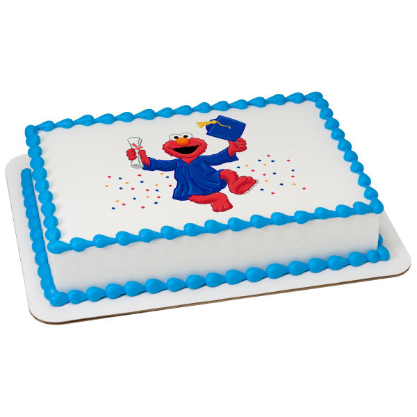 Sesame Street® Elmo Graduate Edible Cake Topper Image