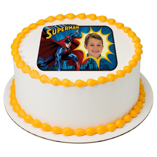Superman™ Saves the Day Edible Cake Topper Image Frame
