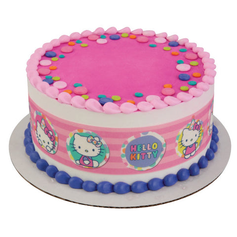 Hello Kitty® Polka Dot Party Edible Cake Topper Image Strips