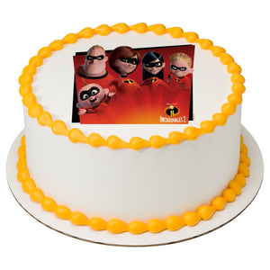Incredibles 2 Favorite Super Hero Family Edible Cake Topper Image