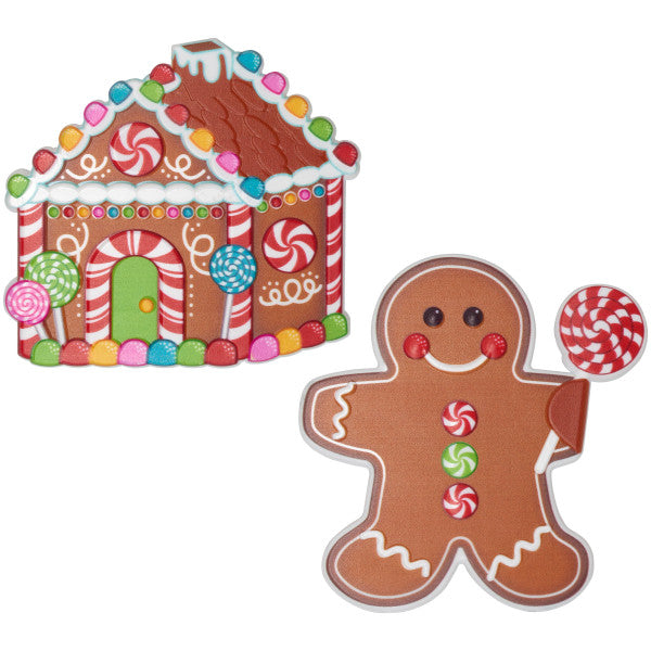 Gingerbread House and Man Layon