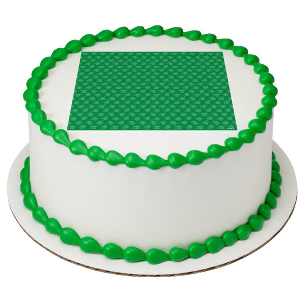 Green Grad Hats Edible Cake Topper Image