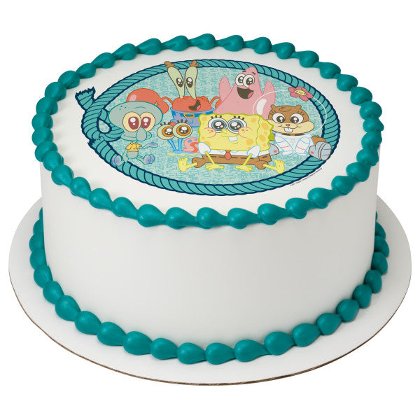 SpongeBob SquarePants™ Roped In Edible Cake Topper Image