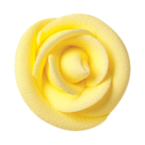 Party Yellow Medium Classic Sugar Rose Decorations