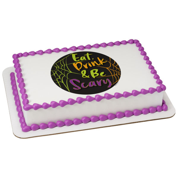 A Birthday Place - Cake Toppers - And Be Scary Web Edible Cake Topper Image