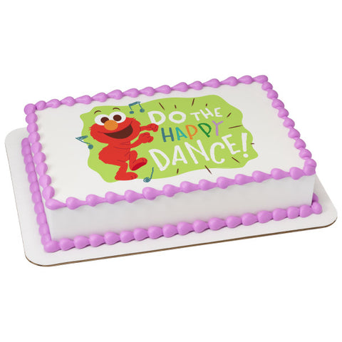 Sesame Street Elmo Happy Dance Edible Cake Topper Image