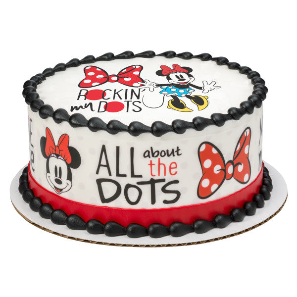 Mickey Mouse & Friends Minnie Rockin' My Dots Edible Cake Topper Image
