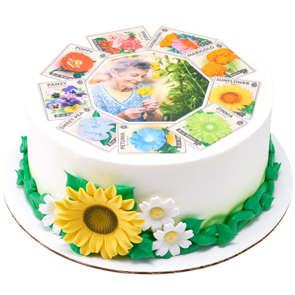 Marco de imagen de decoración para tarta bastante comestible