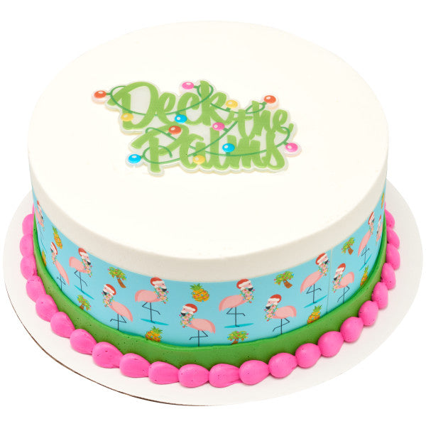 Layon de deseos navideños tropicales