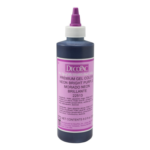 DecoPac Neon Bright Purple Premium Gel Color