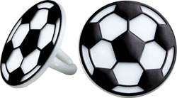 Flat Soccer Ball Cupcake Rings (12ct)