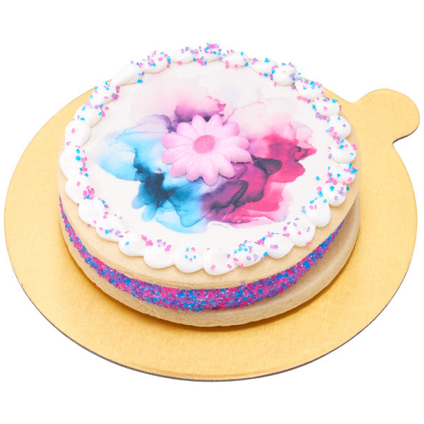 Abstract Watercolor Edible Cake Topper Image