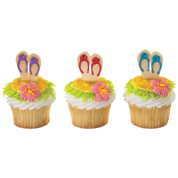 A Birthday Place - Cake Toppers - Summer Flip Flops DecoPics®
