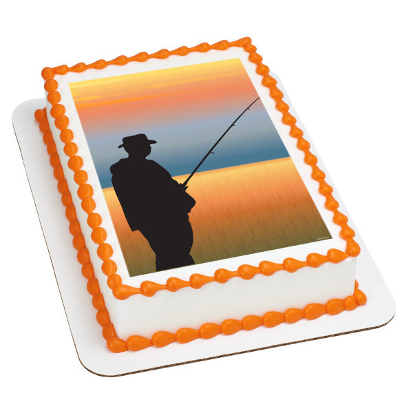 A Birthday Place - Cake Toppers - Fishing Edible Cake Topper Image