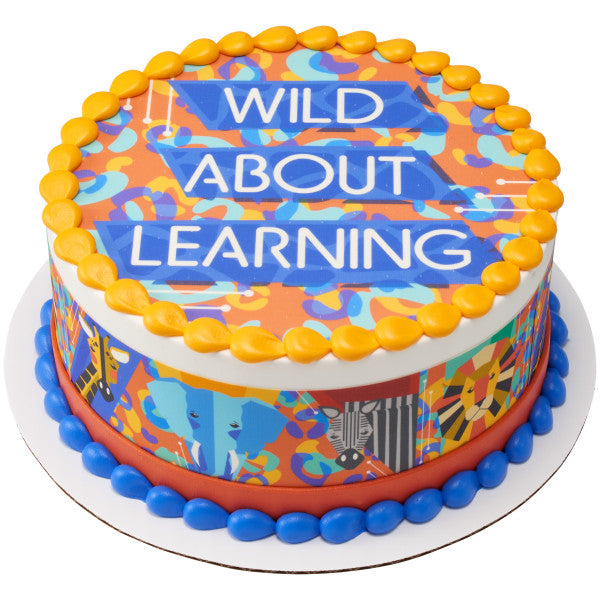 Wild About Learning Edible Cake Topper Image