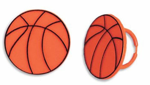 Flat Basketball Cupcake Rings (11 pieces)