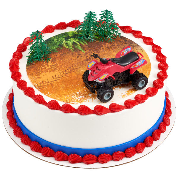 Dirt Track Edible Cake Topper Image DecoSet® Background