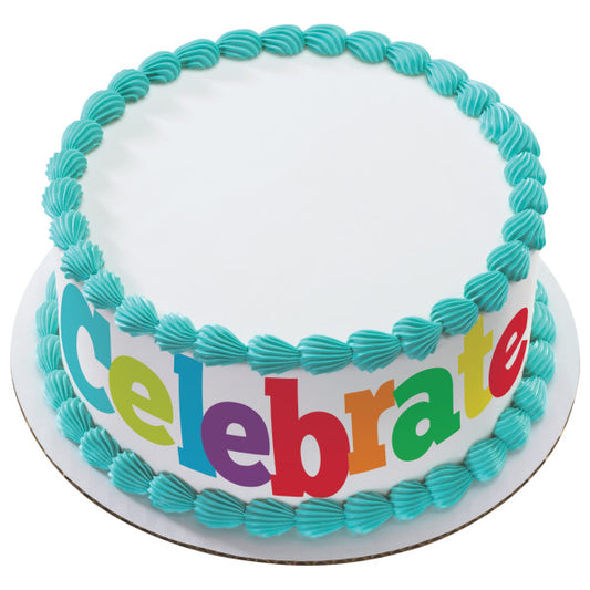 Celebrate Edible Cake Topper Image Strips