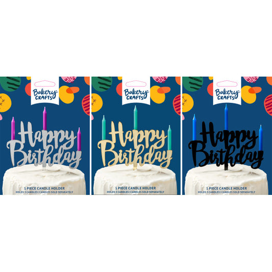 Happy Birthday Assortment Candle Holder