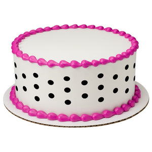 A Birthday Place - Cake Toppers - Classic Dots Black Edible Cake Topper Image