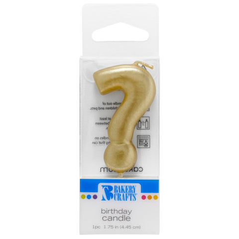 ? Mini Gold Numeral Candles
