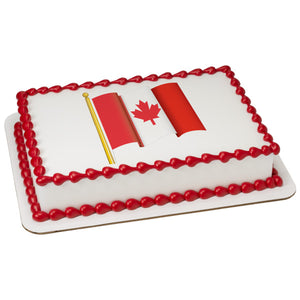 A Birthday Place - Cake Toppers - Canadian Flag Edible Cake Topper Image