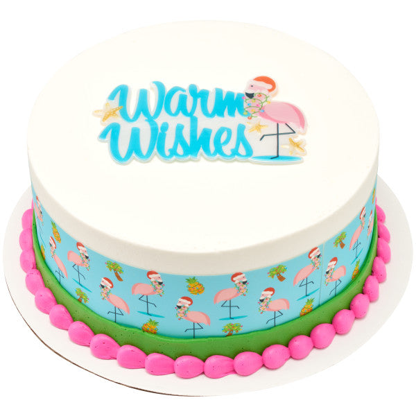 Layon de deseos navideños tropicales